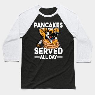 Pancakes Served All Day - Football Baseball T-Shirt